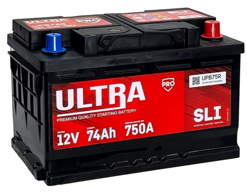 ULTRA PRO (74 A/h), 750A R+ низ.