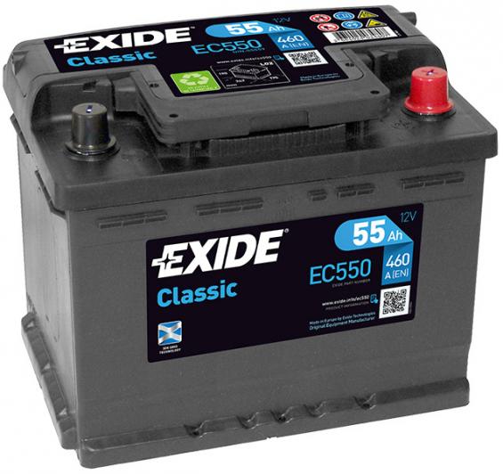 Exide Classic EC550 (55 A/h), 460A R+