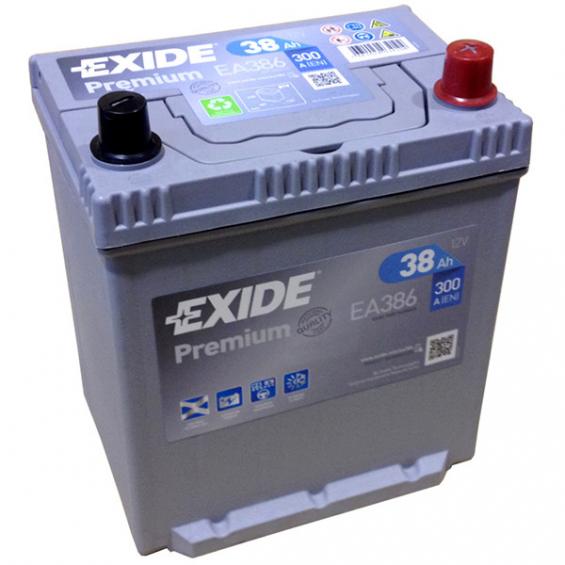 Exide Premium EA386 (38 A/h), 300A R+