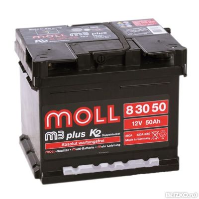 MOLL M3+ (50 A/h), 420А R+ низкий