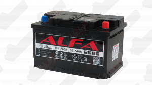 ALFA Standart (74 A/h) 720A, R+ низ.