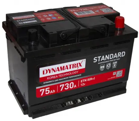 DYNAMATRIX-KOREA STANDARD DEA770 (75 A/h), 730A R+