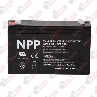 Аккумулятор для ИБП NP (7,5 A/h), 6V