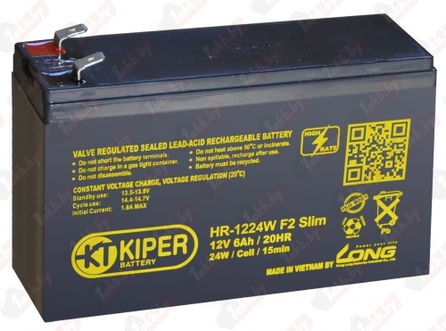 Аккумулятор для ИБП Kiper HR-1224W F2 Slim 12V 6Ah