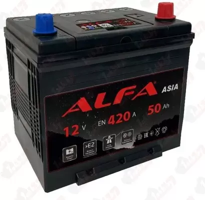ALFA Asia (50 A/h), 420A R+ т. кл