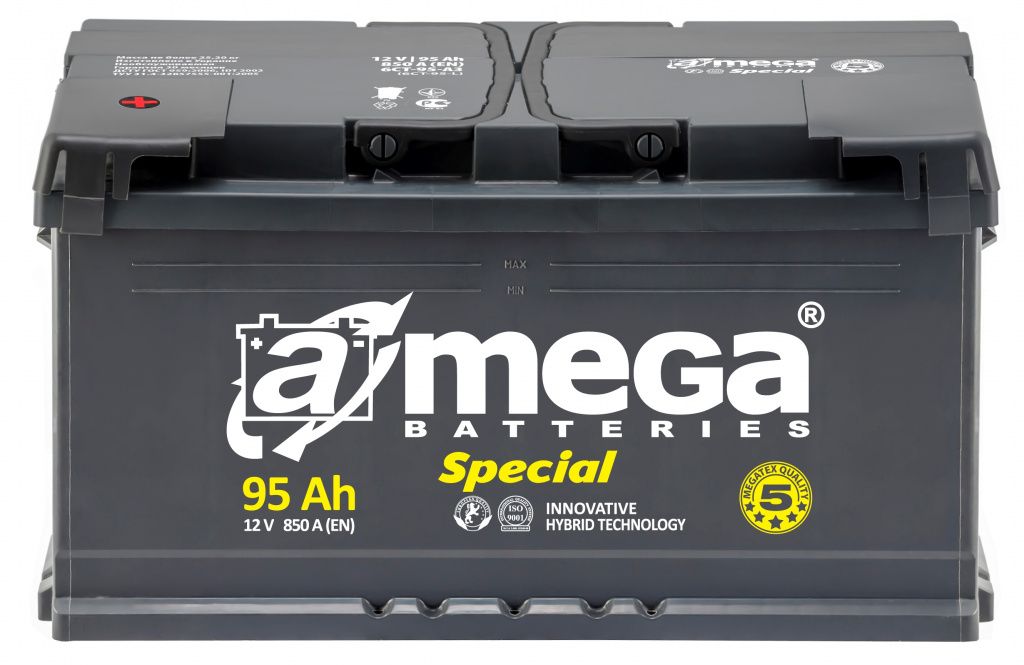 A-mega Special 6СТ-95-А3 (95 A/h), 850A R+ A-mega Special 6СТ-95-А3 (95 A/h), 850A R+