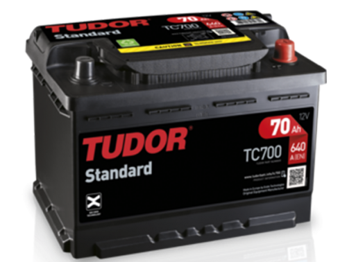 Tudor Standart TC700 (70 А/ч), 640A R+