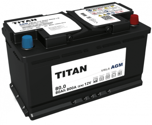 Titan AGM (80 А/h), 800A L+