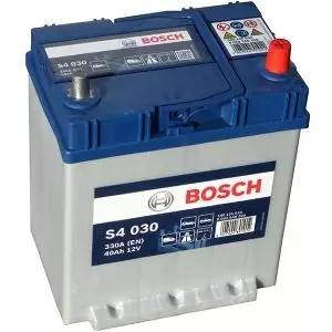 Bosch S4 030 Asia (40 A/h), 330A R+ JIS с бортом (540 012 032), с нижним бортом
