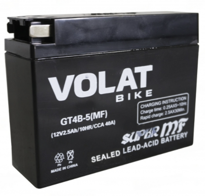 VOLAT GT4B-5 (2.5 А/ч) R+, AGM для ИБП и сигнализаций, клеммы F1