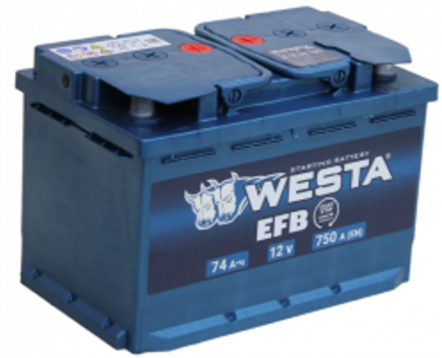 Westa Premium EFB (74 A/h), 750A R+ выс.