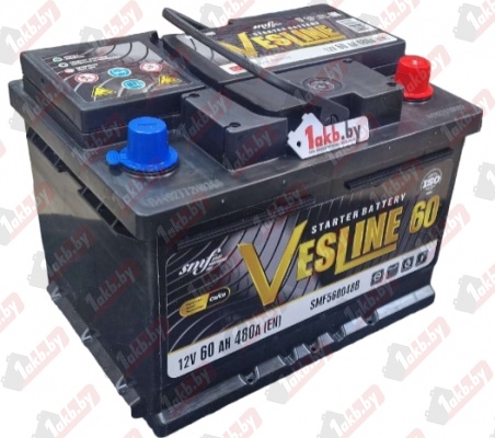 VESLINE (60 A/h), 480A R+ низ.