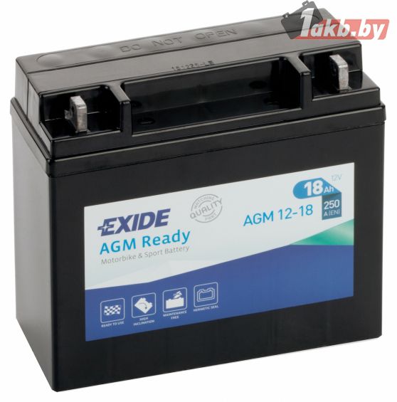 Exide AGM12-18 (18 A/h), 250A R+