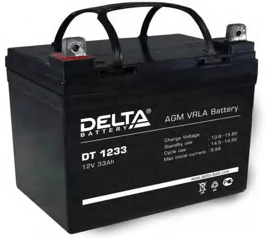 Аккумулятор для ИБП Delta DT 1233 12V-33 Ah