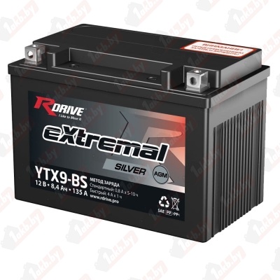 RDrive eXtremal Silver AGM YTX9-BS (8,4 A/h), 135A L+