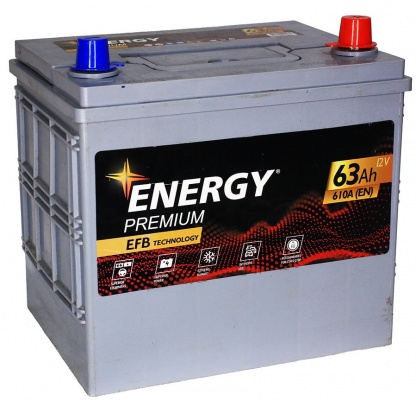 Energy Premium EFB Asia (63 A/h), 610A R+