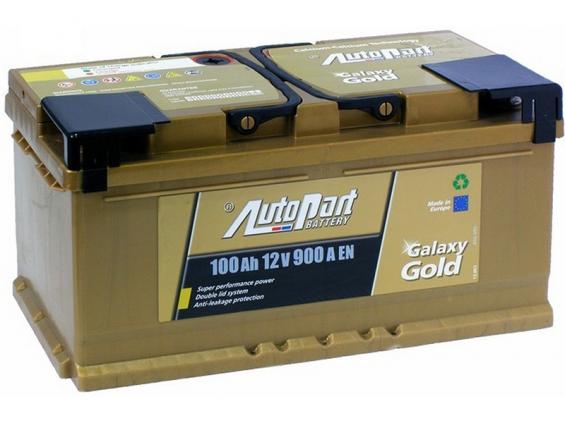 Autopart Galaxy Gold (100 А/ч, 900А) Обратная (R+), низкий корпус LB5 190мм для Ford Transit и коммерческого транспорта