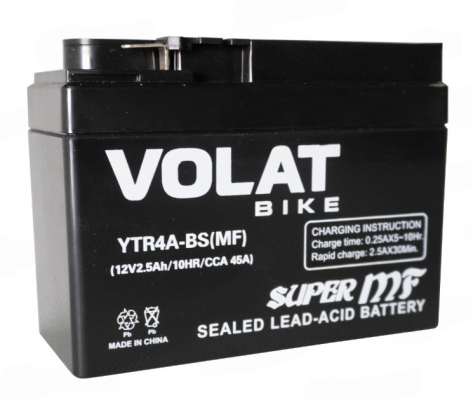 VOLAT YTR4A-BS AGM (2.5 A/h), 45A R+