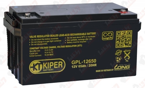 Аккумулятор для ИБП Kiper GPL-12650 (12V/65 A/h)