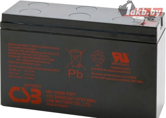 Аккумулятор CSB HR1224W F2 (6.4 А/ч) AGM High Rate, узкий корпус 51мм для ИБП и ОПС Аккумулятор CSB HR1224W F2 (6.4 А/ч) AGM High Rate, узкий корпус 51мм для ИБП и ОПС