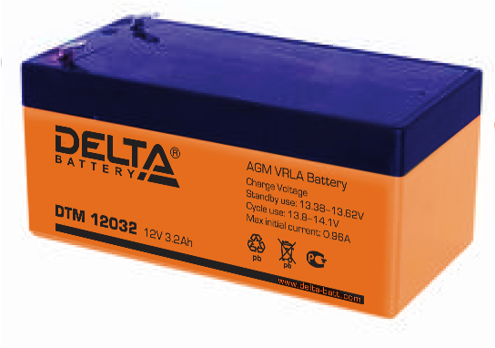 Аккумулятор для ИБП Delta DTM 12032 12V-3.2 Ah