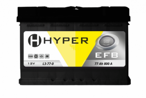 Hyper EFB (77 А/ч, 800А) Обратная полярность, усиленный цикл для Start-Stop Mazda CX-5 / Toyota RAV4