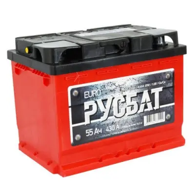 АКОМ Русбат 6СТ-55е (55 А·ч) 430A R+