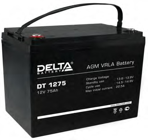 для ИБП Delta DT 1275 12V-75 Ah