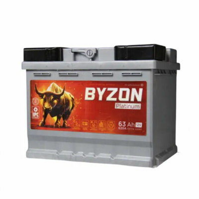 Аккумулятор BYZON 63Ah 620A (R+) Ca/Ca, высота 190 мм для Lada Vesta/XRAY, Renault Logan Аккумулятор BYZON 63Ah 620A (R+) Ca/Ca, высота 190 мм для Lada Vesta/XRAY, Renault Logan