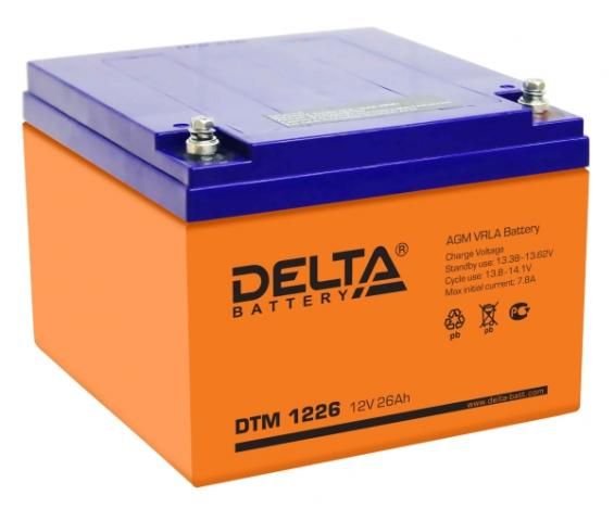 Аккумулятор для ИБП Delta DTM 1226 12V-26 Ah Аккумулятор для ИБП Delta DTM 1226 12V-26 Ah