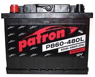 PATRON PB60-480L (60 A/h), 480A L+