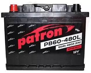 PATRON PB60-500L (60 A/h), 480A L+