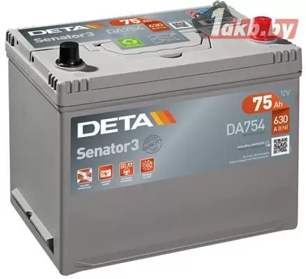 Deta Senator 3 DA754 (75 A/h), 630A R+