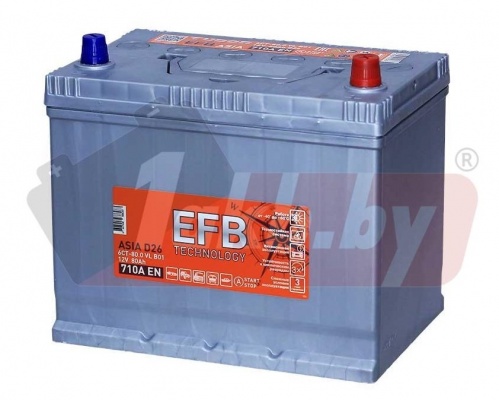 TUBOR ASIA EFB (80 A/h), 710A R+