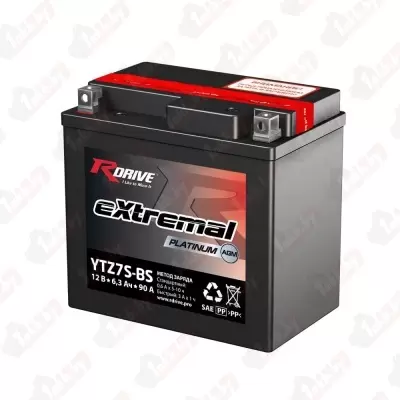 RDrive eXtremal Platinum AGM YTZ7S-BS (6,3 A/h), 90A R+