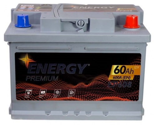 Energy Premium EP608 (60 A/h), 600A R+ низ.
