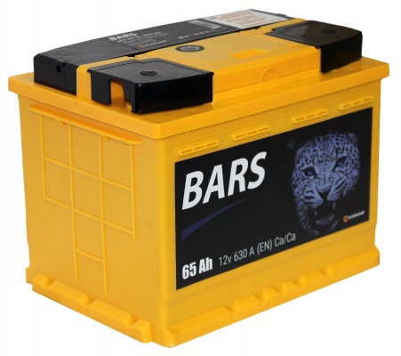 Аккумулятор BARS Premium (65 А/ч, 630А) Обратная полярность, Ca/Ca технология L2 для Hyundai Solaris, Kia Rio