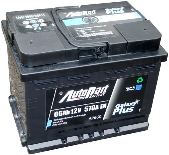 Autopart Galaxy Plus AP600 (60 А/ч, 500А) Обратная (R+), Ca/Ca нанотехнологии для Ford Focus 2 / VW Polo