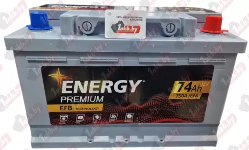 Energy Premium EFB (74 A/h), 750A R+ низ.
