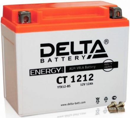 Delta CT 1212 (YTX14-BS, YTX12-BS) (12 A/h), 180A L+