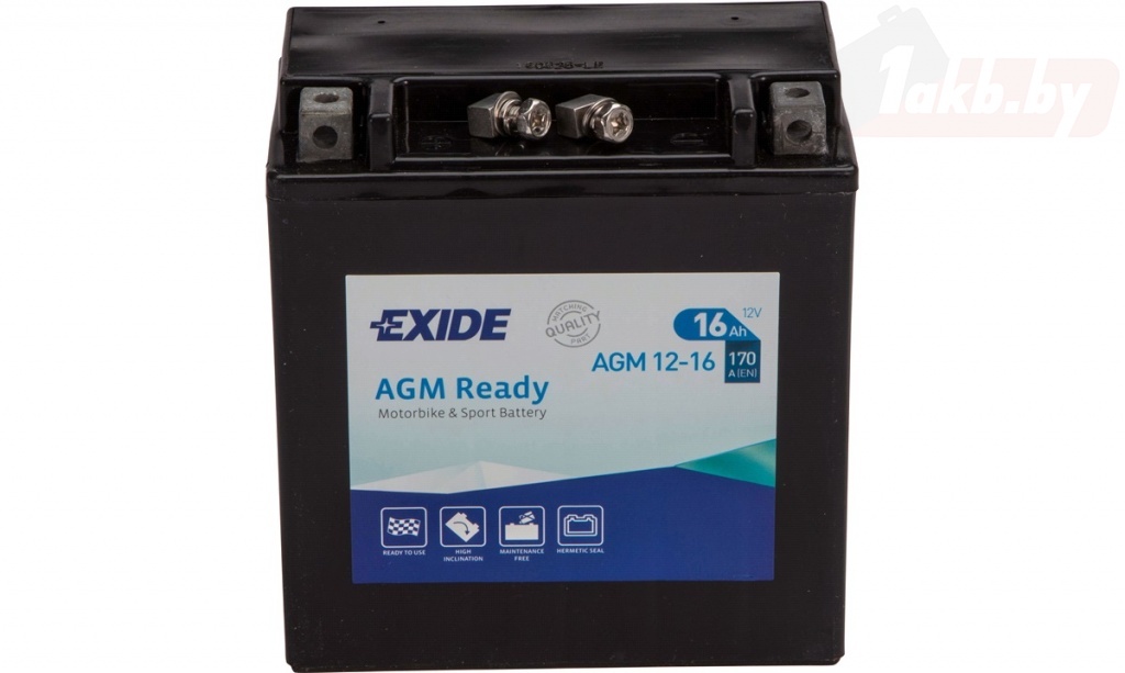 Exide AGM12-16 (16 A/h), 200A L+