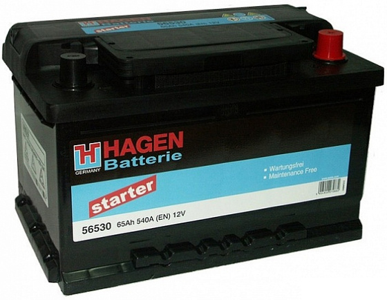 HAGEN (65 A/h), 540А R+