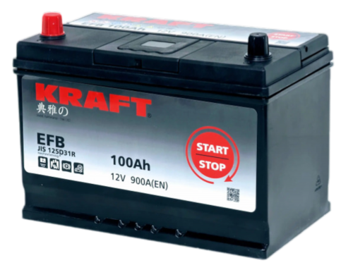 KRAFT EFB Asia (100 A/h), 900A L+