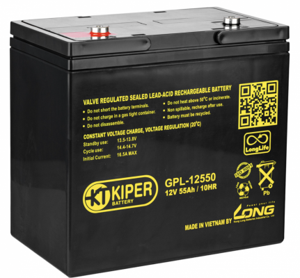 Аккумулятор Kiper GPL-12550 (55 A/h) 12V Аккумулятор Kiper GPL-12550 (55 A/h) 12V