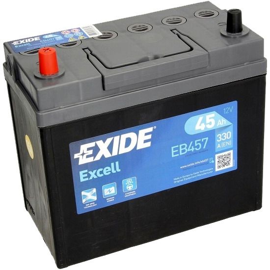 Exide Excell EB457 (45 A/h), 330A L+ JIS