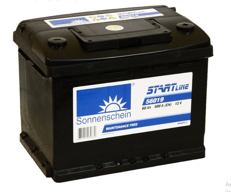 Sonnenschein (60 A/h), 500А R+