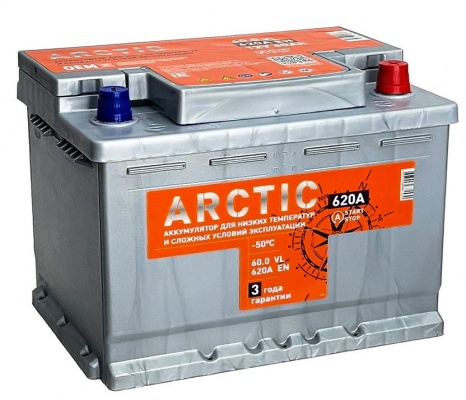 TUBOR ARCTIC (60 A/h), 620A R+ (start-stop)