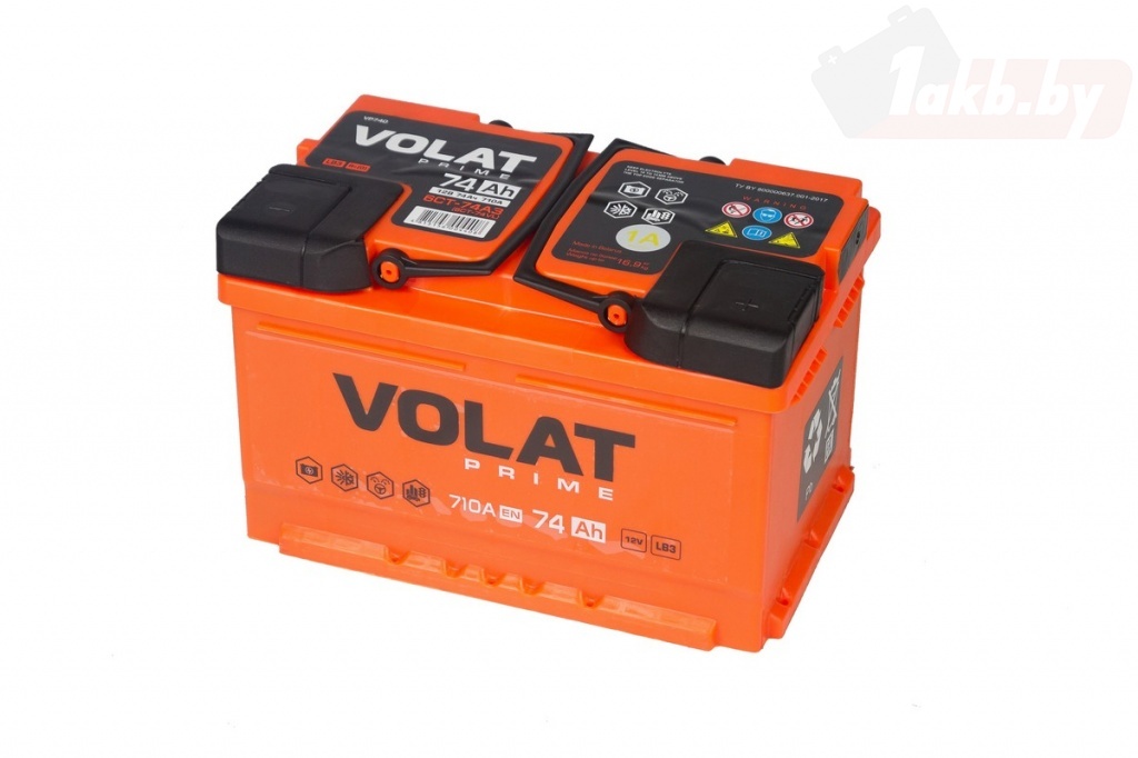 Volat Prime (74 А/ч, 710А) L+, низкий корпус 175мм, Hyundai Santa Fe / Kia Sorento