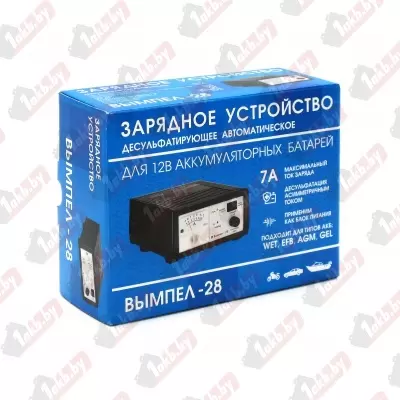 Зарядное устройство Вымпел-28 (режим заряд/разряд; десульфатация) типа AGM, EFB, GEL, тяговые и лодочные АКБ