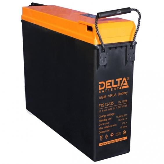 Аккумулятор Delta FTS 12-125 (125 Ач) AGM для ИБП, клеммы F2, срок службы 10 лет
